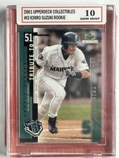 2001 Upper Deck Collectibles Ichiro Suzuki Tribute To 51 Gem Mint 10 #13
