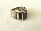 Vintage 925 Sterling Silver & Black Onyx Ring Signed ~ Size 6 — photo 8
