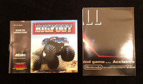 BIGFOOT Monster Truck NES Nintendo Video Game, CIB, manual and rare poster