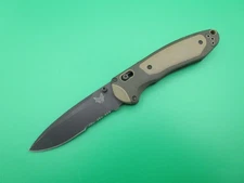 Benchmade 590 Boost S30V Combo Edge Assisted Folding Pocket Knife Brown/Tan USA