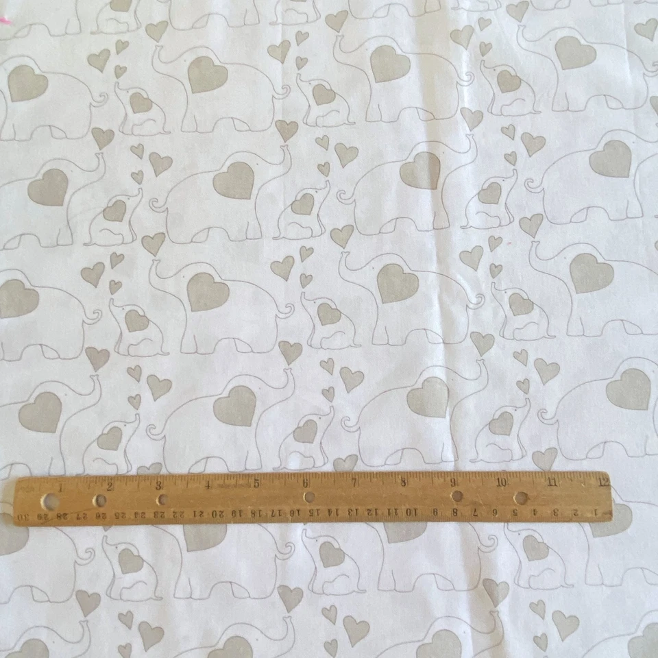 Susan Winget Elephant Linework Fabric Quilting Cotton 32x44 - Image 3 of 4