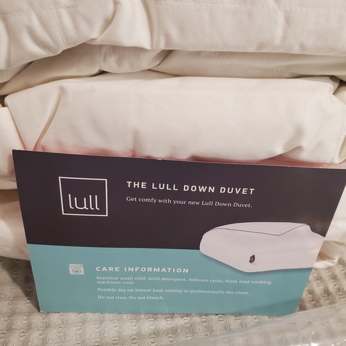 LULL (New) Brand Duck Down White Duvet Cover Insert KING Size Comforter 107x98 - Picture 8 of 8
