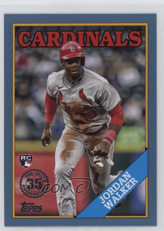 2023 Update 1988 Topps Baseball Blue /600 Jordan Walker #88US-49 Rookie RC p8v