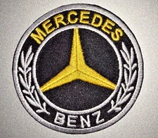 MERCEDES Embroidered Iron/Sew On Patch 3" ROUND SHIPPED FROM USA
