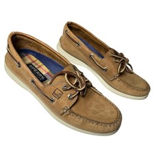 Sperry Top-Sider Authentic Original 2-Eye Boat Shoes Tan Leather 7.5M Preppy