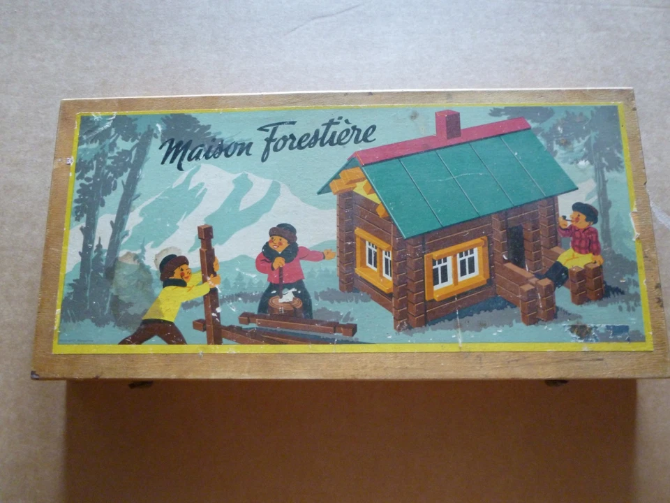 Vintage ancien Boite VIDE du JEUJURA la maison forestière 1er modèle - Photo 1/4