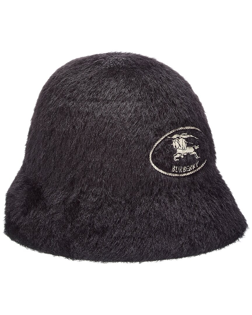 Burberry Knight Stamp Wool-Blend Bucket Hat Womens Black Xs 55590₽