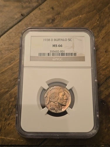 1938-D 5C Buffalo Nickel NGC MS66 FREE SHIPPING