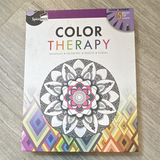 SpiceBox Color Therapy Adult Coloring Pad Kit, Illustrated, 50 Sheets,