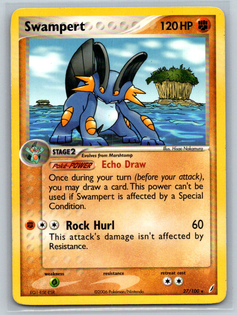 Swampert Rare Crystal Guardians 27/100 NM