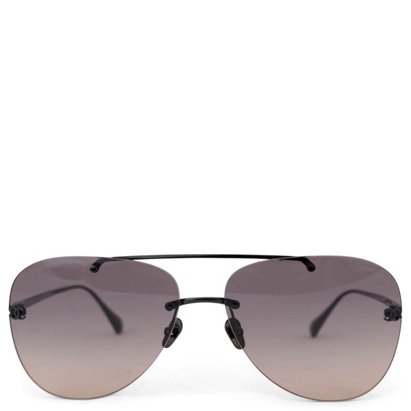 73131 authentische Chanel Gunmetal Titan Pilot Sonnenbrille 4285-T