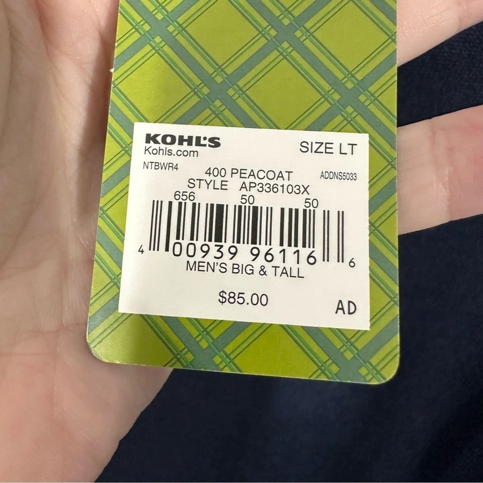 NWT Apt 9 Navy Blue Half-Zip Pullover Sweater Size Large Tall - Image 4 of 4