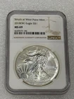 2018 (W) SILVER EAGLE  NGC MS 69 BROWN LABEL ~ MINTED @ WEST POINT MINT (186)