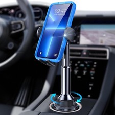 LISEN Cup Phone Holder No Shaking for Car, 360 Black