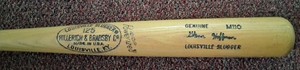 Glenn  Hoffman Game Used Hillerich and Bradsby Bat. Boston Red Sox 