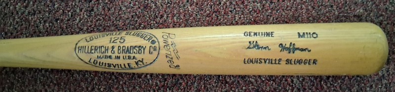 Glenn  Hoffman Game Used Hillerich and Bradsby Bat. Boston Red Sox 