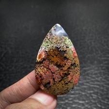 Multicolor Moss Agate Cabochon 41x26x5mm High Quality 39 ct