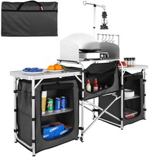 Camping Outdoor Kitchen Table Cabinet Foldabl...