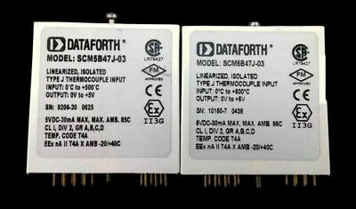 Lot Of 2 Dataforth SCM5B47J-03 Linearized Thermocouple Input Module