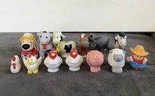 Lot Of 13 Fisher Price Little People Figures Zoo Animals Ark Elephant Pig Sheep