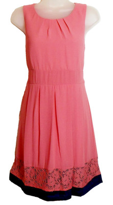 NEU QED LONDON  TRAUMHAFTES ROSA & BLAUES TEEKLEID STIL KLEID   GRÖSSE 10/12 # 76