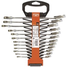 Bahco Ratcheting Crowfoot Wrench Set 8-19mm Plastic Holder