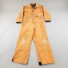 Vintage Walls Work Wear Insulated Coveralls Mens Large Short Duck Canvas Brown