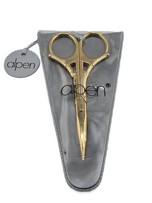 Alpen Embroidery 3 1/2'' Gold Color Scissors Sewing Italy New