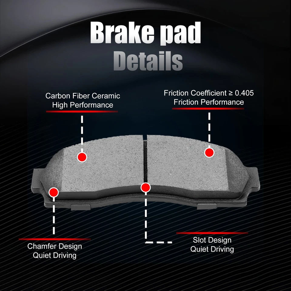 Front Ceramic Brake Pads for Mercedes-Benz B250 2013 - 2017 & B250E 2016 - 2017 Foto 4 de 4
