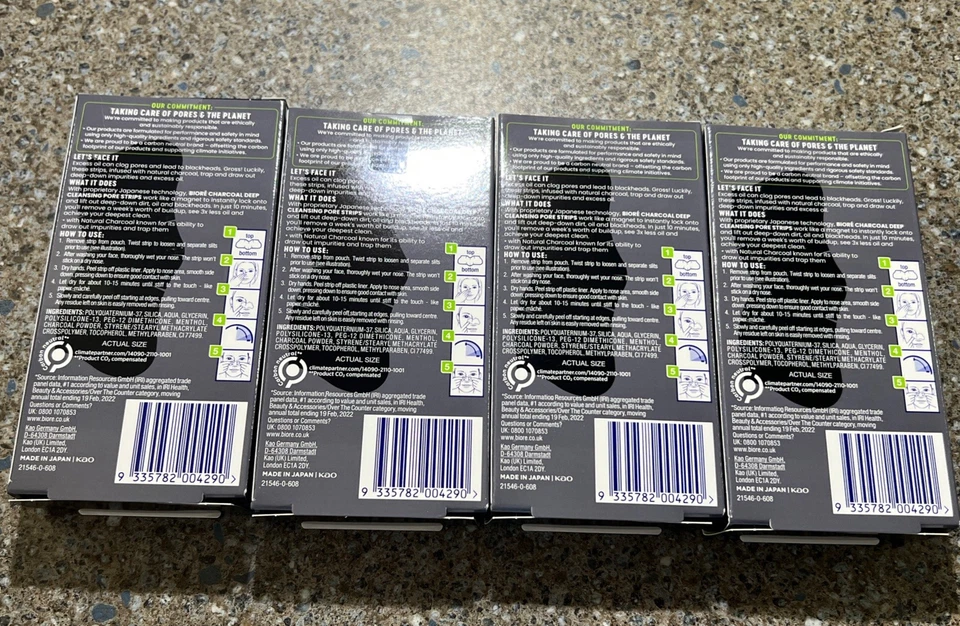 Biore Oil Control Charcoal Deep Cleansing Pore 24 Nose Strips. Free Shipping - Image 2 of 2