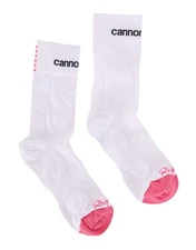 Rapha Cannondale Pro Team Socks SMALL White Pink Lightweight Road Bike Cycling
