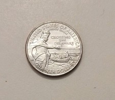 2021-p Washington Crossing the Delaware Quarter, Full Crown Die Chip