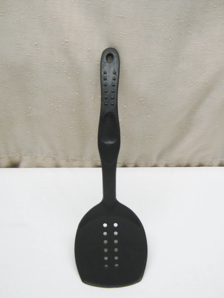 EKCO ENDURA BLACK SLOTTED VENTED HARD PLASTIC WIDE SPATULA TURNER UTENSIL