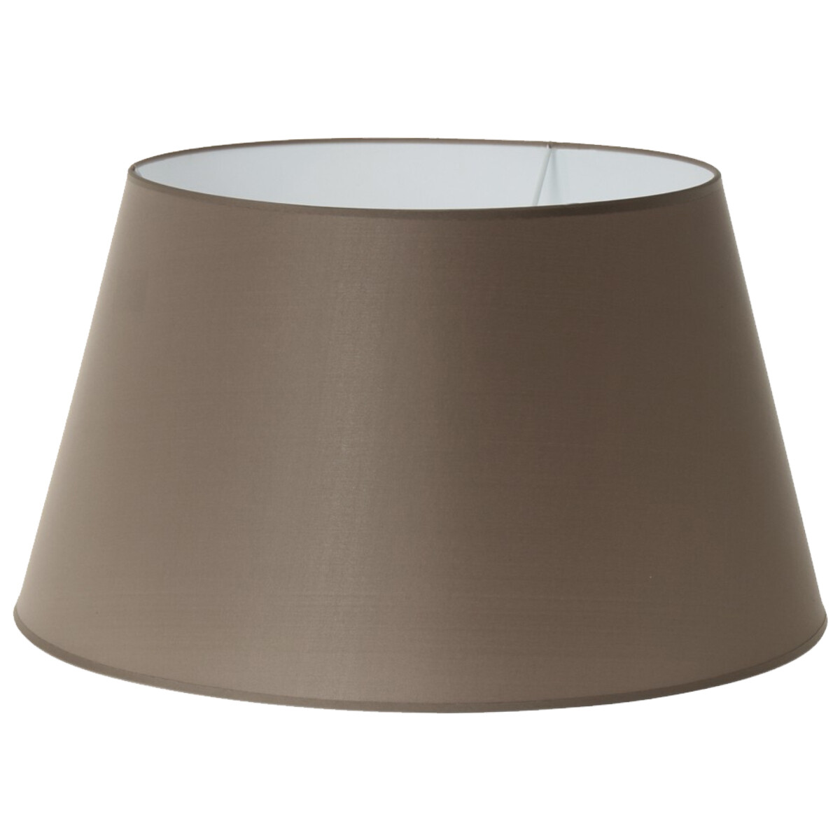 Abat-jour conique marron taupe 36 cm en tissu haut de gamme pour luminaire