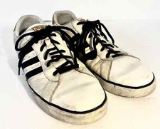 Adidas NEO Etiqueta Dorada Blanco Con Tiras Negras Cordones Negros Talla 12