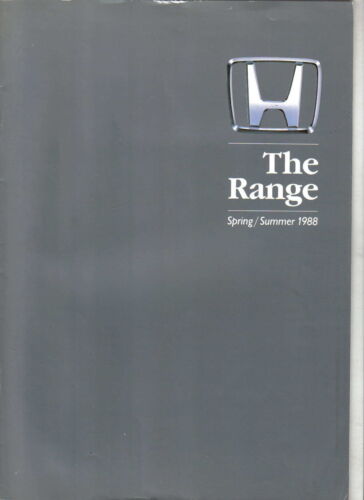 Honda Range Civic CRX Accord Prelude Legend 1988 original Sales Brochure No. R3 - Afbeelding 1 van 2