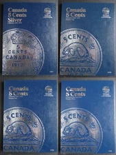 Set of 4 - Whitman Canada 5 Cents Coin Folders Number 1-3 1858-2013 Album Book