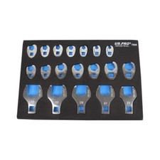 US PRO CROWS FEET WRENCH SPANNER SET 3/8" 1/2" DR METRIC SET WITH EVA TRAY