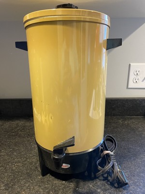 Yellow Coffee Pot Percolator 36 Cups 