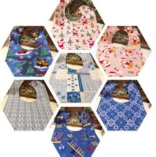 Tow Mater, Santa, Christmas, Kitten, Hanukkah, Menorah, Dreidel Reversible Bibs