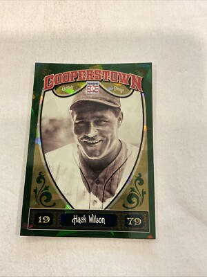 2013 Panini Cooperstown #23 Hack Wilson GREEN CRYSTALS ICE card Cubs HOF  E