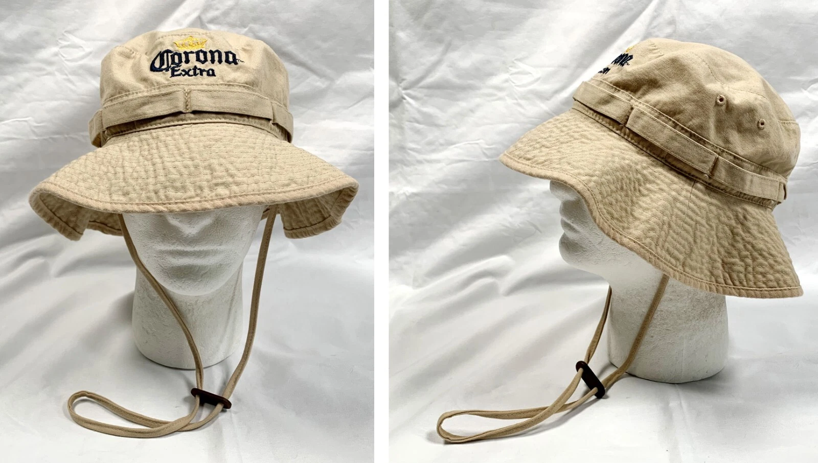 Corona Extra Beer Boonie Bucket Hat Chin Strap Mens Womens Unisex Beach Fishing