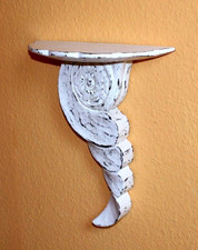 Konsole Antik Design Wandkonsole Holzboard Regal Sockel Holzkonsole Wandsockel