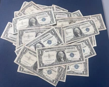 1957 $1 Silver Certificate STAR NOTE REPLACEMENT NOTE 1 NOTE ONLY Plain, A or B