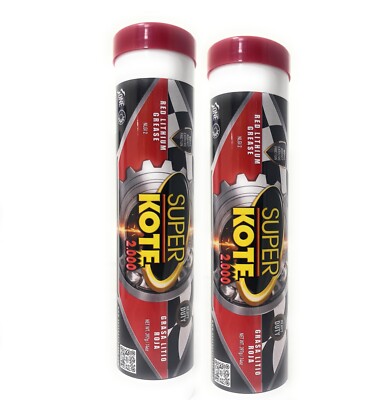 Cartridge for Grease Gun Superkote 2000/ Lithium Grease Red EP 14 oz. 2 Pack.