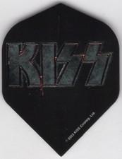 Black KISS Logo Dart Flights: 3 per set