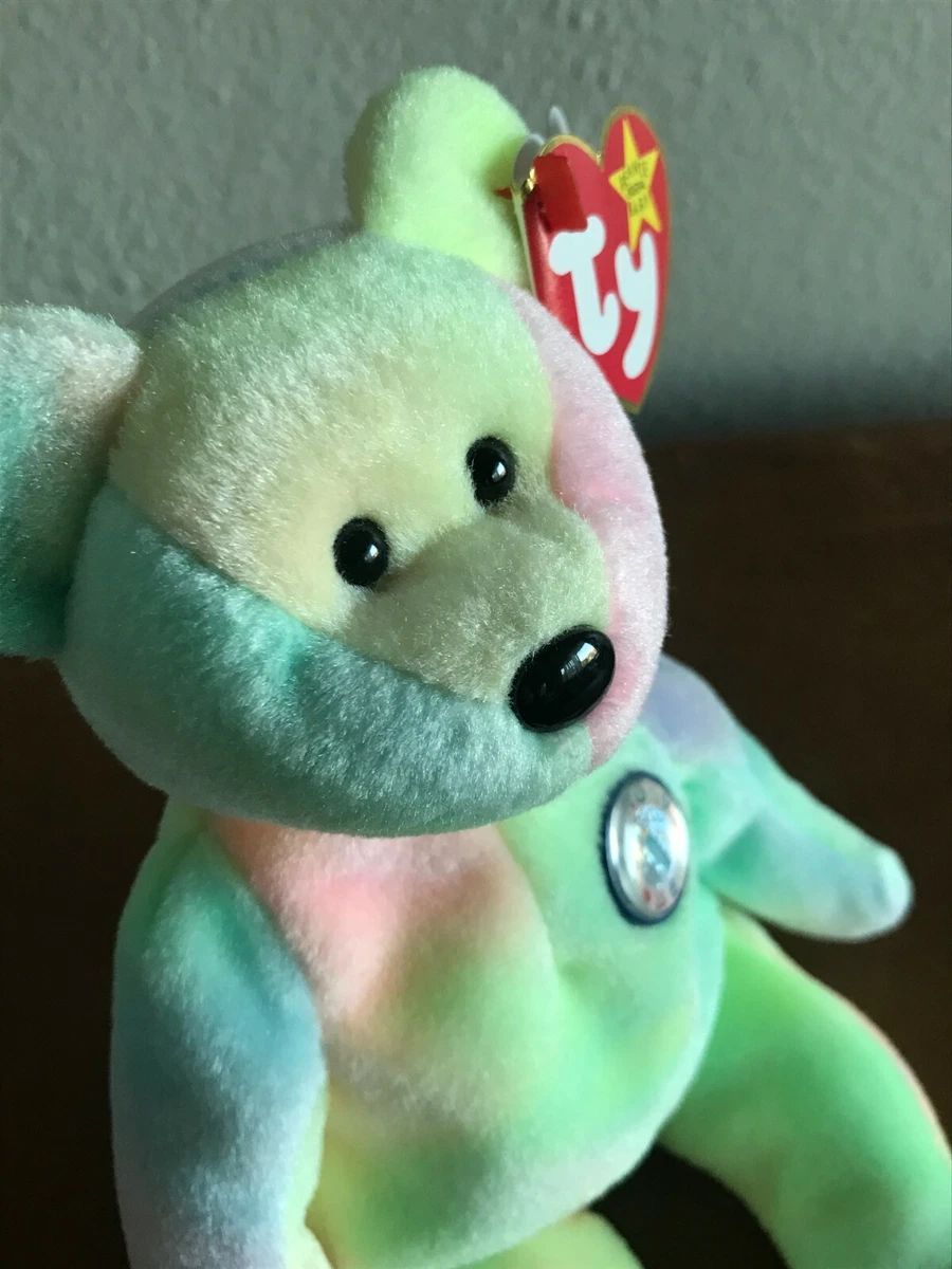 Birthday Bear BB Bear TY Beanie Baby 1999 Original MINT CONDITION