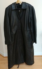 Nwt Excelled Genuine Leather Leather Trench Coat Womens Xl Black Removable...