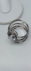 ROSS SIMONS multi coil Wrap Ring 4.ooct Crystal Sterling Sz8~10 W/BOX Vintg — photo 4