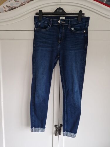 Jeans skinny blu River Island 12r con risvolti - Foto 1 di 3